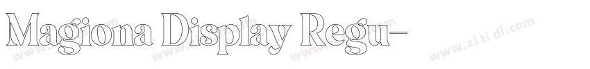Magiona Display Regu字体转换